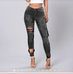 Fashion nova distressed jeans